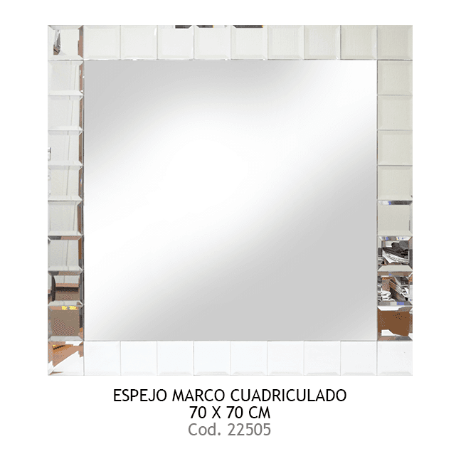 ESPEJO C/MARCO CUADRICULADO  70X70 CJ3860 NIAGARA