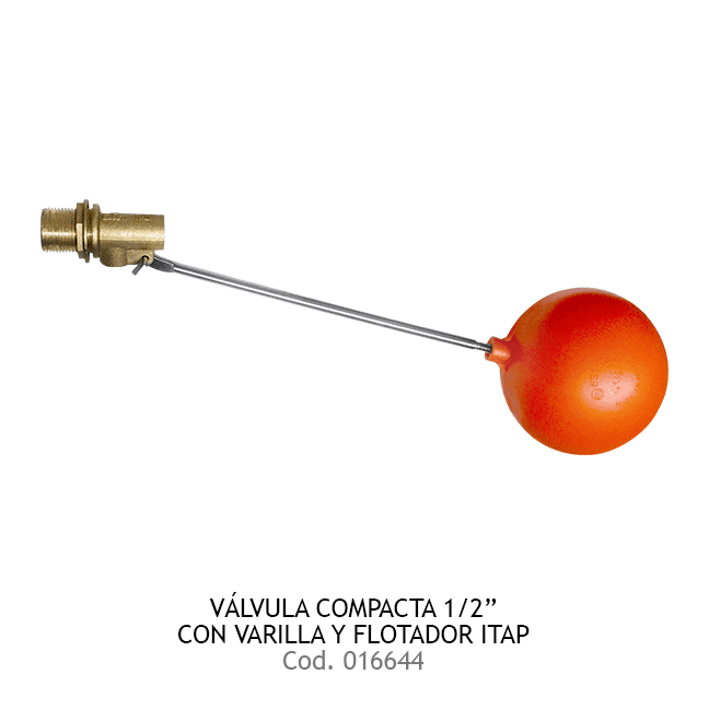 VALVULA COMPACTA 1/2" C/VARILLA Y FLOTADOR ITAP