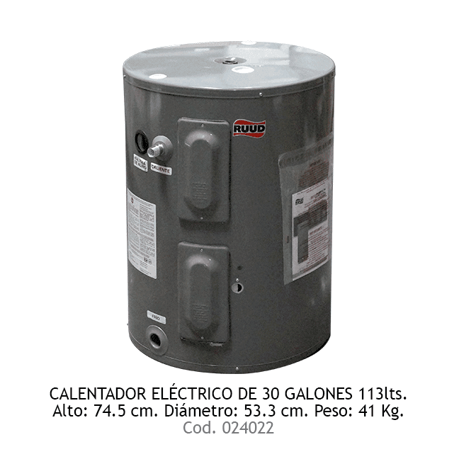 CALENT 30 GAL 220V RUUD 113lts