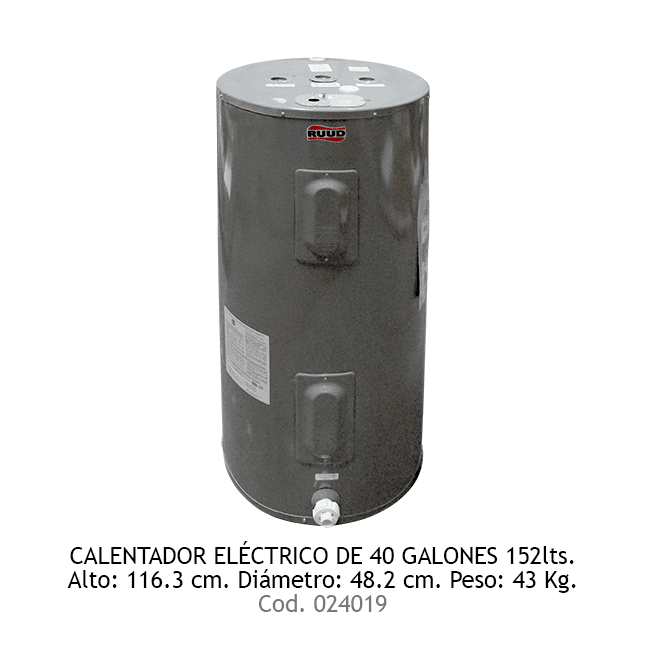 CALENT 40 GAL 220V RUUD 152lts