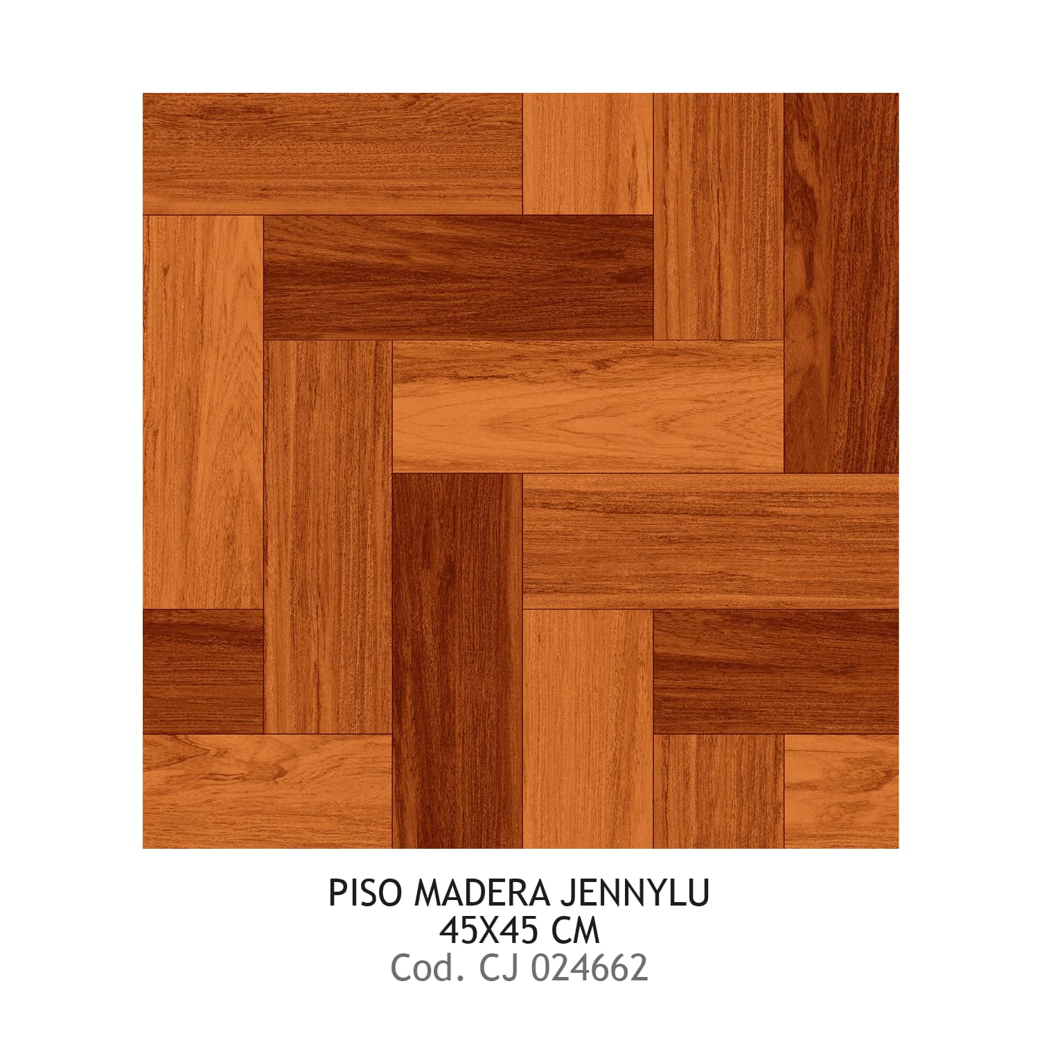 PISO PRIM. 45X45 MADERA JENNYLU SAN LORENZO 10 UXCJ