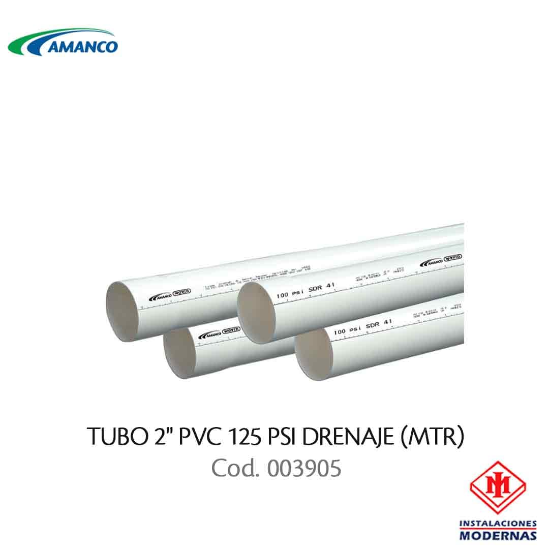 TUBO 2" PVC 125 PSI DRENAJE (MTR)