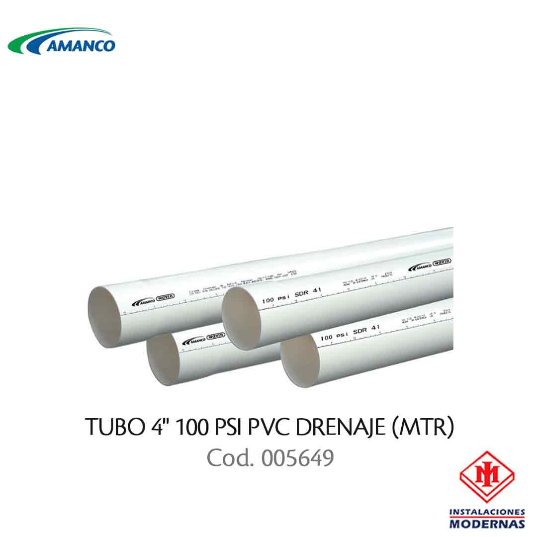 TUBO 4" 100 PSI PVC DRENAJE (MTR)