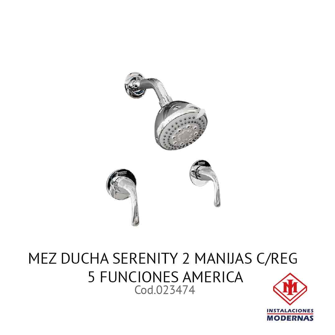 Mez Ducha Serenity 2 manijas c/reg 5 funciones AMERICA