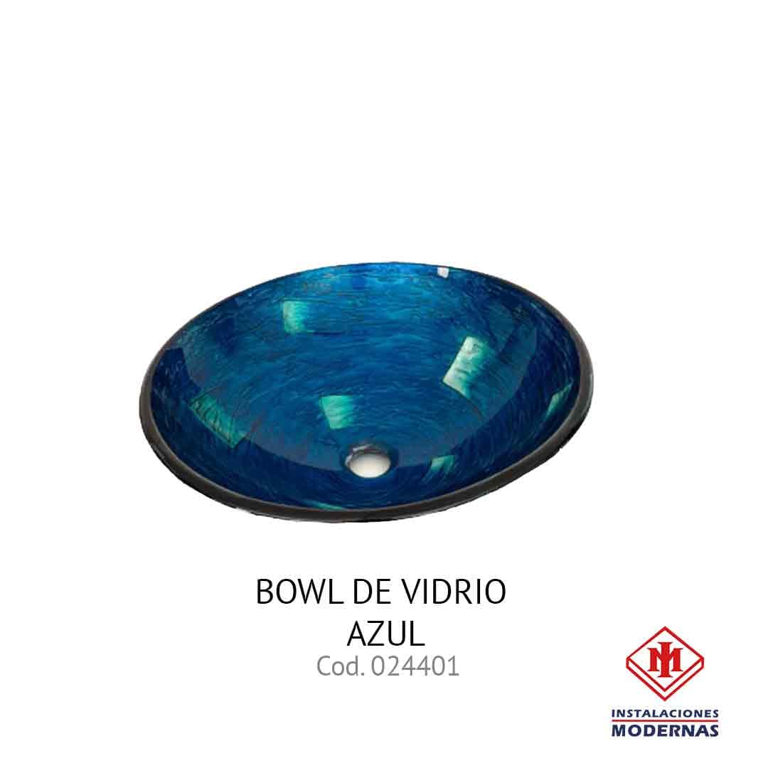 BOWL DE VIDRIO AZUL S/LOZA BW10-078