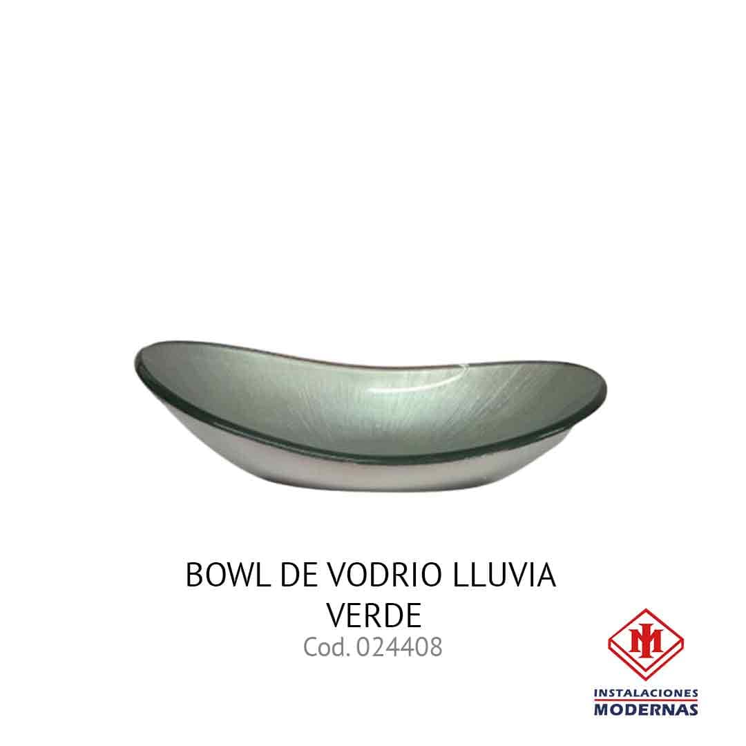 BOWL DE VIDRIO LLUVIA VERDE S/LOZA BWY19-216